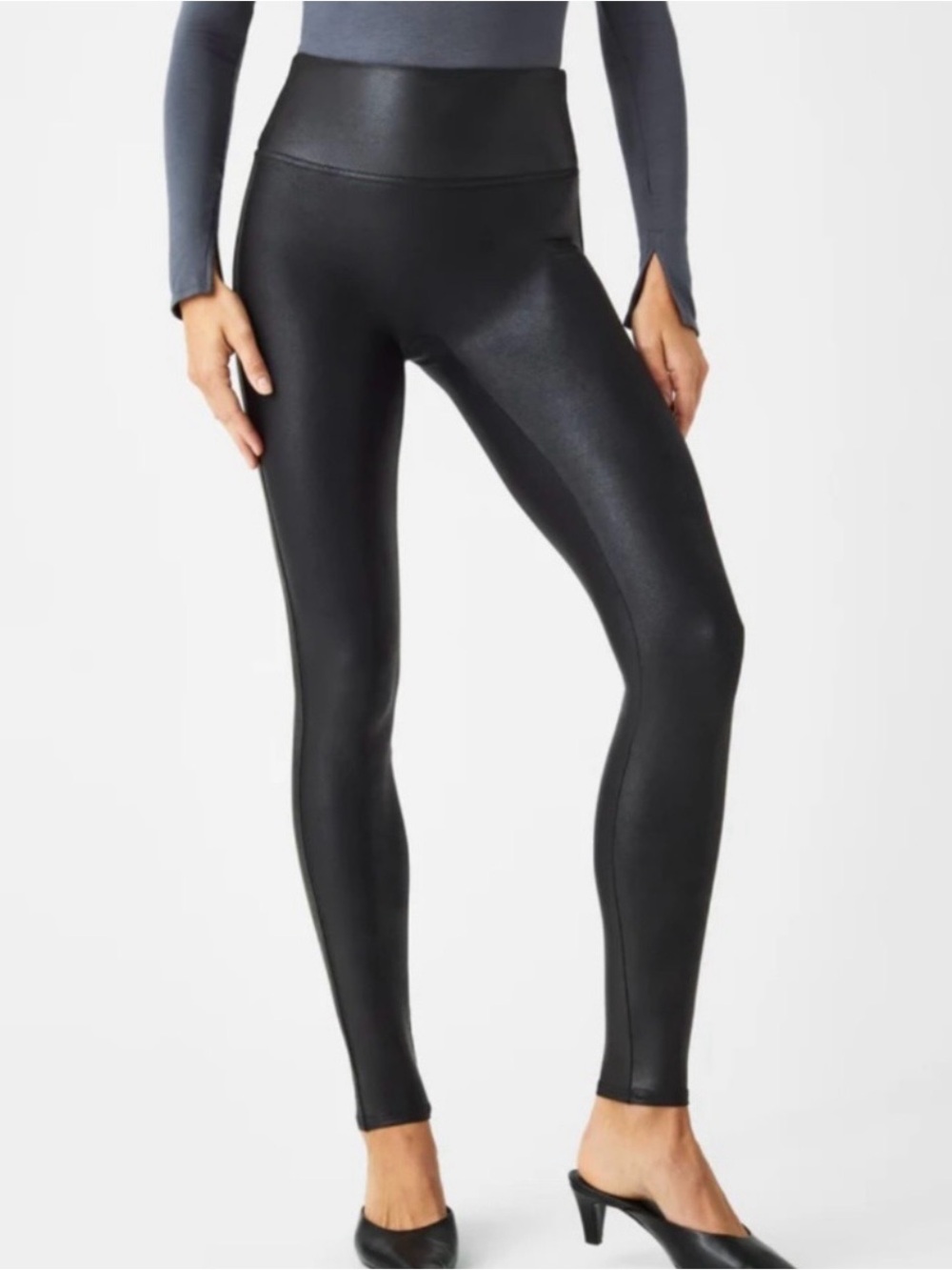 SPANXshape Faux Leather a leggings Size L